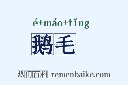 鹅毛脡是什么意思的图片